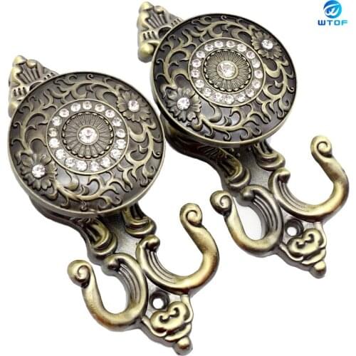 2Pcs/set Window Curtain Holdback Europe Classic Style Decoration Curtains Accessories Tieback Hooks Hanger