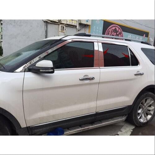 Fit For Ford Explorer 2016 2017 2018 304 tainless Steel Window Pillar Trim Car Sticker Accessories Car-styling