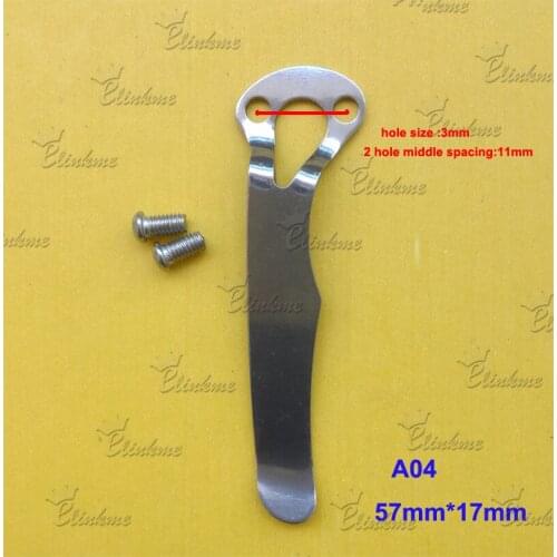 57mm *17mm Pocket Clip folding knives Clip flashlight Clip or EDC tools with screws (No A04)