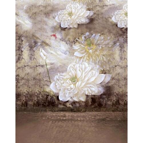 5x7ft Flowers Painting Wall Photography Backdrops Photo Props Studio Background