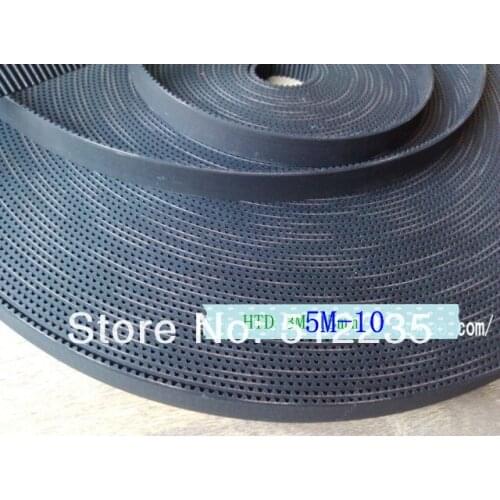 Free Shipping 10 Meters HTD 5M Open Rubber Timing Belt 5M-10 Width 10mm timing belt cnc machine