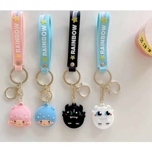 Case For Airtag Case 3D Cartoon Bear Silicone Dog Cat Locator Tracker Protecter Cover For Apple Airtags Case With Keychain Funda