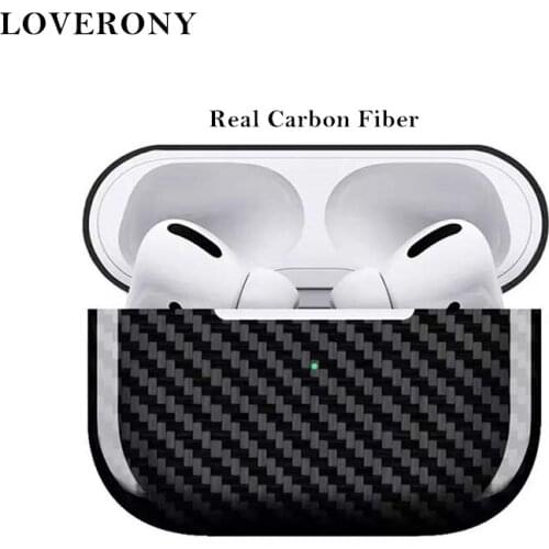 LOVERONY Real Carbon Fiber Case For Apple AirPods Pro Bluetooth Earphone Cover Ultra-thin Hard Case For Airpods 3 Pro Fundas