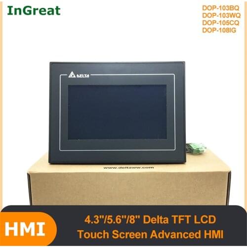 Delta DOP-103BQ 4.3" HMI Operation Panel TFT LCD 800MHz MCU Touch Screen RS232 RS485 24V DC Updated Replace DOP-B03S211 B03S210