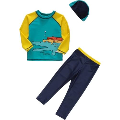 Kids UPF 50+ Rash Guard Sun Swimming Tee Shirt & Leggings Full Body Two-piece set Swimsuit Sun UV Protection Swimwear Boys Gilrs