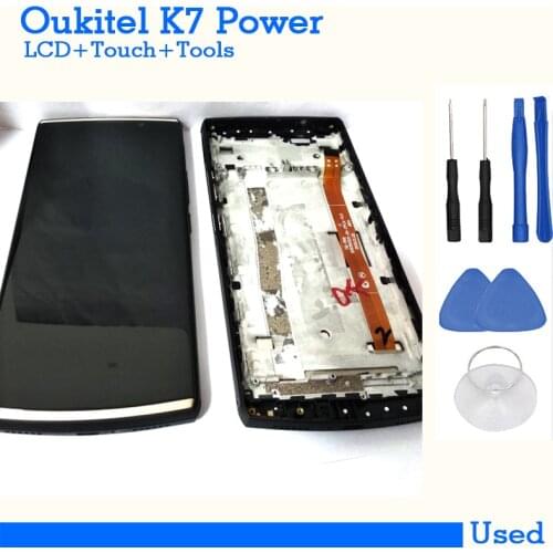 Original Touch Screen + LCD Display With Frame Digitizer Assembly Replacement Parts Accessory For OUKITEL K7 Power,Used