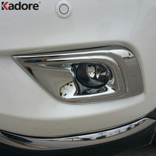 For Nissan Murano 2015 2016 2017 2018 ABS Chrome Front Fog Light Cover Trim Foglight Fog Lamp Frame Trims Sticker Car Styling