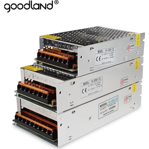 Goodland Power Supply DC 12V 1A 2A 3A 5A 8A 10A 15A 20A 30A AC 110V 220V 240V to DC 12 Volts AC-DC 12 V for LED Strip Switch
