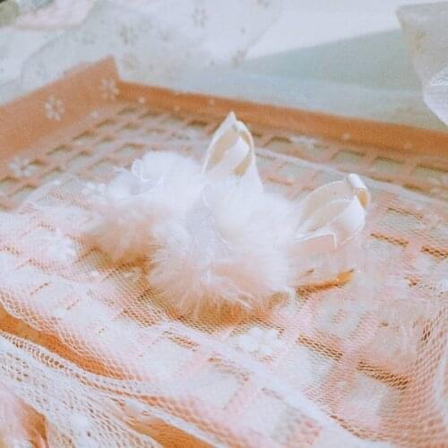 Spring and summer BJD 1/6 plush cute bow buckle leather shoes 6 points doll small shoes small sandals 1 pair package mail