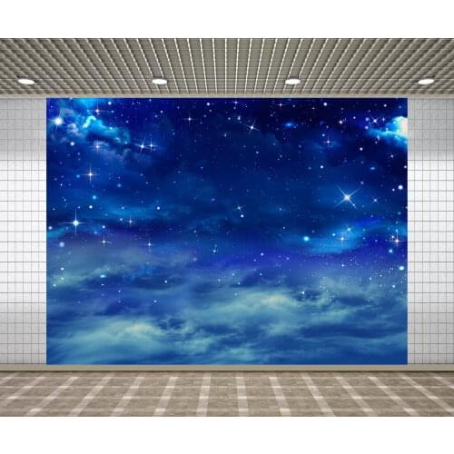 Lyavshi Photo Studio Backdrop Beautiful of The Night Sky with Stars Forest Winter Snow Scene Photocall Photography Background
