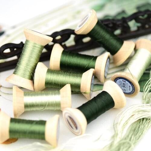 Embroidery thread/hand-embroidered thread/ silk thread/embroidery spool/ mediumseagreen/20 meters