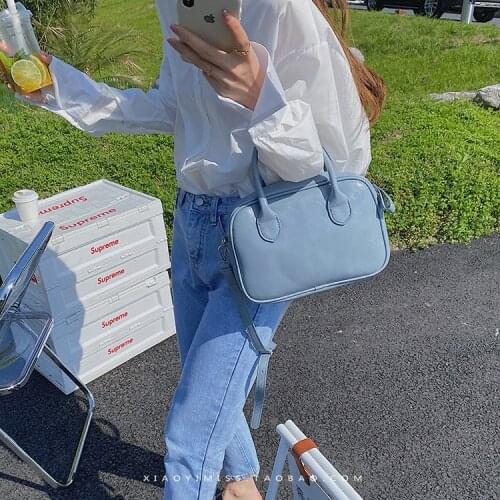 2021 new casual solid color single shoulder handbag female summer small square bag simple all-match messenger bag