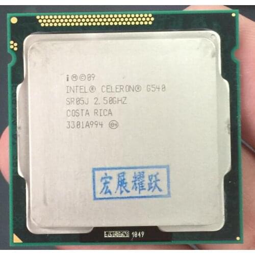 Original Intel Celeron G540 cpu 2M Cache, 2.50 GHz socket LGA1155 TDP 65W PC Computer Desktop Dual-Core CPU