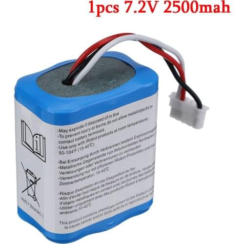 7.2V 2500mAH Rechargeable Ni-MH Battery For iRobot Braava 380T 380 390T Mint 5200 5200B 5200C