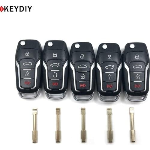 KEYDIY 5pcs New Original KD900/KD-X2 B Series Remote Control KD B12-3/4 With Car Key Blade NO.38/90 For Ford Focus Modeo