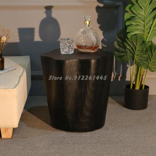 Nordic sofa side a few corners a few retro log coffee table creative bedside table living room wooden pier solid wood stump wood