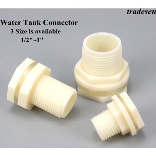 1pcs fish tank Bulkhead Pipe Joints ABS 1/2" 3/4" 1" Male Thread Aquarium water inlet outlet connector water tank drainage