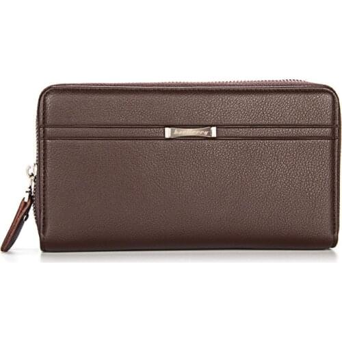 Fashion trend new mens handbag leisure business double zipper handbag large capacity Wallet Handbag mens bag clutch bag