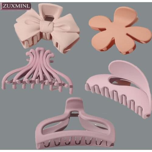 Women Fashion 30 colors Acrylic Banana Hair Clip Girl Bow Hair Crab Claw Butterfly Hairclip Lady Hairpin Hairgrips Accessories