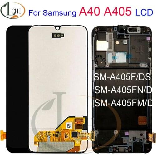 5.9"For Samsung Galaxy A40 LCD A405 A405F A405FN/D A405DS Display Touch Screen with frame Digitizer Assembly For SAMSUNG A40 LCD