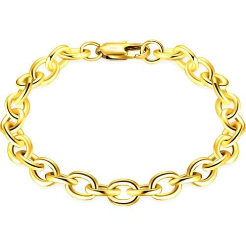 Gold Silver Color Circle Chains Bracelets For Women Men DIY Handmade Bracelets Fashion Jewelry Elegant Lovely Lady Cute