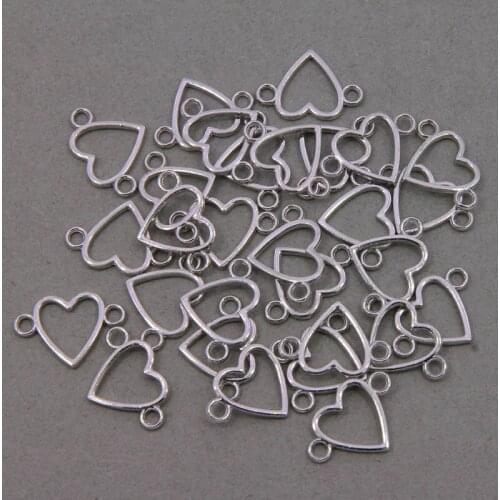 10pcs 24*17mm Heart Earring Connectors For Jewelry Making Small Heart Earrings Accessories Tiny Hearts Connector