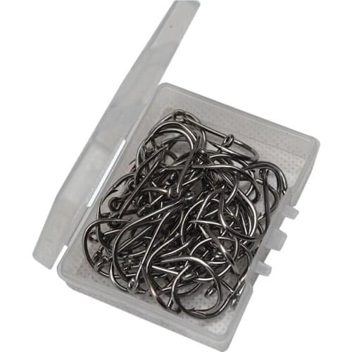 100 Pcs/Box High Carbon Steel Fishing Hooks Mixed Size #4-#12 Barbed Jig Hook Bait Holder Set 2020 Fishing Tackle