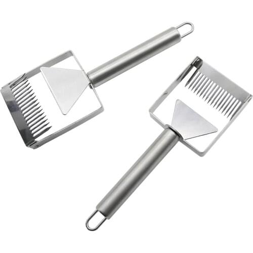 2 Pcs Stainless Steel Honey Uncapping Fork Scraper Honey Honeycomb Scraper Beekeeping Beekeeper Equipment