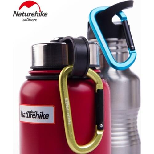 3pcs Naturehike 8cm D Shape Camping Carabiner Aluminum Hook Clip Holder mini Buckles Survival Kits Fast Hang hook