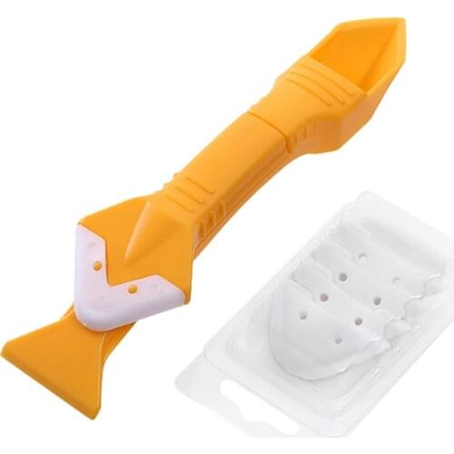 3in1 Thickened Glass Glue Scraper Construction Tool Professional Caulk Away Remover