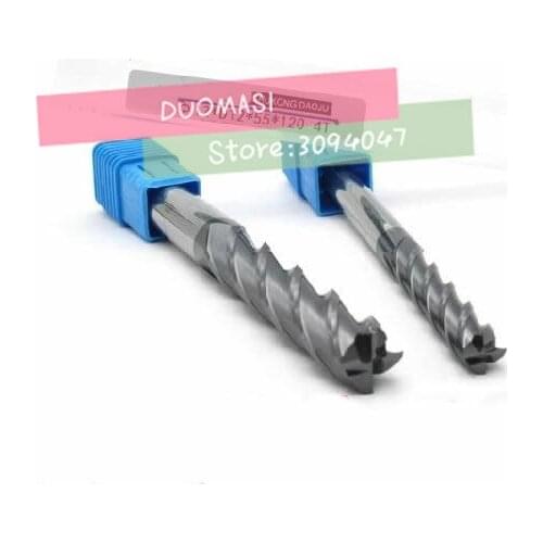 4F-10*10*40*100, 4 Flute Long Solid Carbide End Mill ALTiN Coat, Milling Cutter, CNC Lathe Tool, Router Bits for Metal Cutting