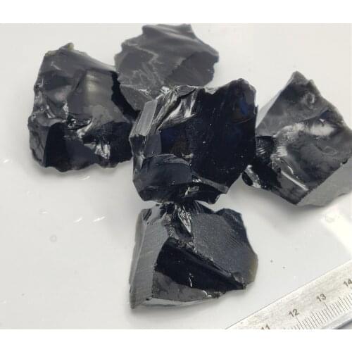 500g 1000g 2-5cm Natural Obsidian Decorative Marbles Fish Aquatic Pet Supplies Feng Shui Black Obsidian Real Stone