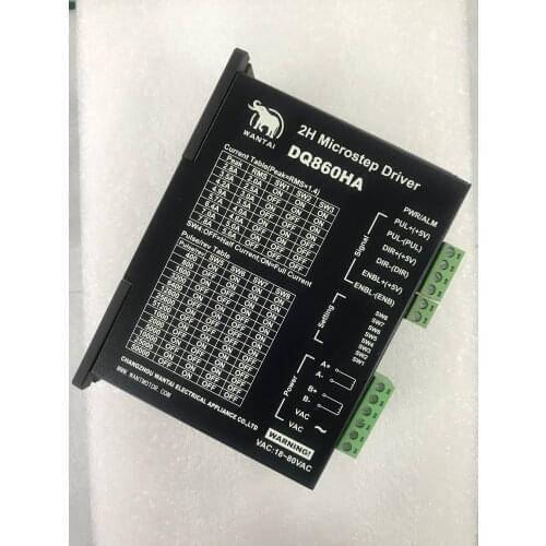 AC&DC! Wantai Stepper Motor Driver DQ860HA AC24-80V DC24-110V7.2A 256Micro CNC Router Mill Cut Laser Engraving Grind Foam
