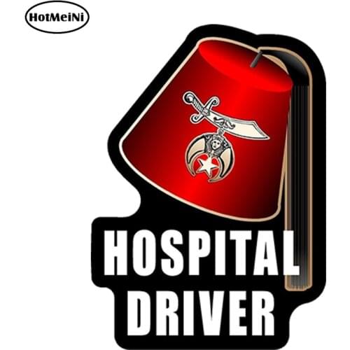 HotMeiNi Car Styling Car Sticker Waterproof Masonic Shriner Hospital Driver Decal Sticker Lodge Fez Accessories 13cm* .11cm