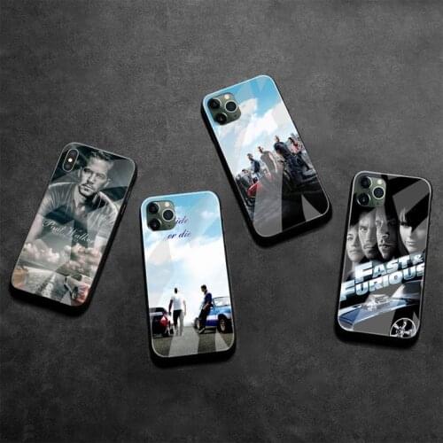 PENGHUWAN Hot Paul Walker Fast & Furious Phone Case Tempered Glass For iPhone 11 Pro XR XS MAX 8 X 7 6S 6 Plus SE 2020 case