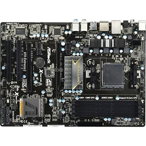 For ASRock 970 Extreme3 Original Used Desktop for AMD 970 Motherboard Socket AM3 AM3+ DDR3 SATA3 USB3.0