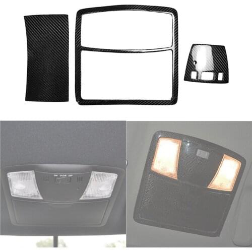 For Nissan GTR R35 2008-2016 Real Carbon Car Styling Fiber 3-Piece Set Reading Light Sticker Cover Trim