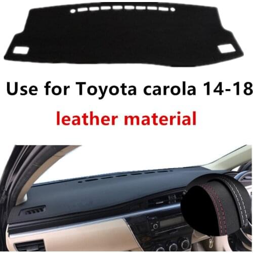 TAIJS Factory Anti dust Avoid light Leather Car Dashboard Mat For TOYOTA COROLLA 2014-2018 Right hand drive