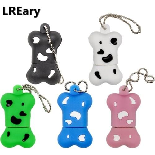 Colorful Dog bone usb flash drive disk memoria Stick pendrive 4GB 8GB 16GB 32GB chain pen drive personalizado computer gift