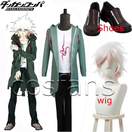 Anime Super Dangan Ronpa 2 DanganRonpa Nagito Komaeda Jacket Coat Cosplay Costumes Halloween Party For Women Men Free Shipping