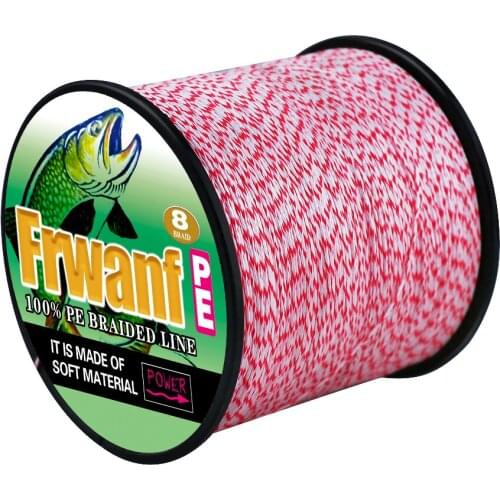 Brand new 500m 1000m Multifilament 8 strands ultra-high strength PE fibers saltwater carp fishing braid x8 spot mix color line
