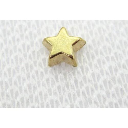 Hot Sale 50pcs/lot Gold Star Floating Charms Living Glass Memory Floating Lockets Pendants Charms DIY Jewelry Charm