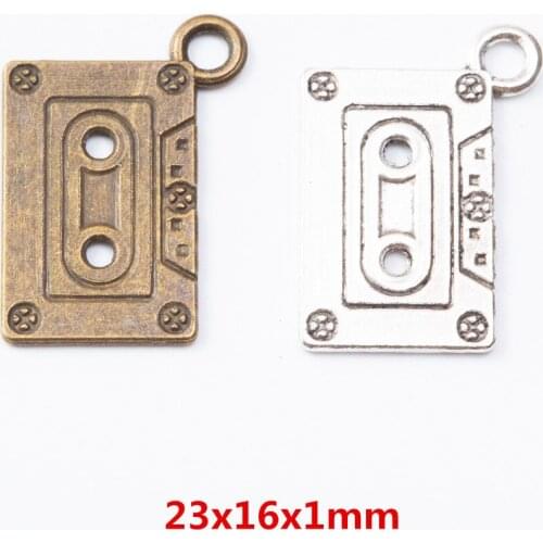 40 pieces of retro metal zinc alloy Magnetic tape pendant for DIY handmade jewelry necklace making 7270