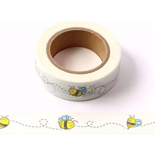 NEW 10pcs/lot Decorative Cute Bees Washi Tapes DIY Craft Planner Scrapbooking Stickers Masking Tapes Kawaii Papeleria Wholesale