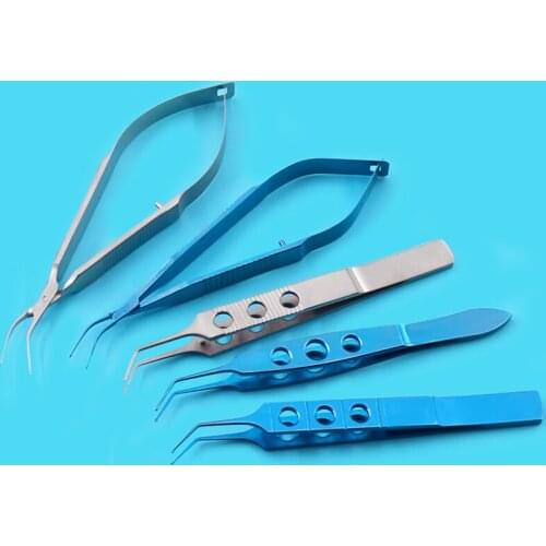 A new type of ophthalmic microinstrument duck-bill tweezers dovetailing crystal implant tweezers two-piece round head