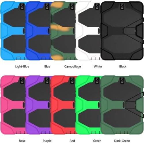 Armor Heavy Duty Silicone PC Hard Cover for Samsung Galaxy Tab A 10.1 2016 T585 T580 SM-T580 Tablet Protector Stand Case +pen