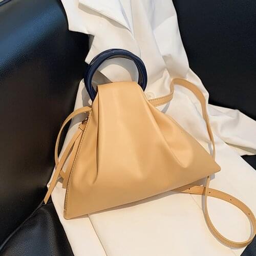 Luxury Brand Small Totes With Ring Handle 2021 New High-quality PU Leather Womens Designer Handbag Soft Shoulder Messenger Bag