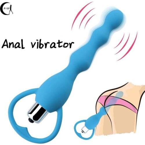 Gay toys Anal Vibrator Sex Toys for Women Anal Beads Vibrator Gay Toys Prostate Massage Smooth Butt Silicone Plug Adult Products