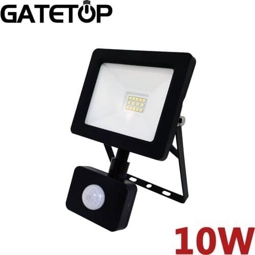 LED Floodlight Induction Style 10W Motion Sensor IP65 Cold White Light 6000K Human Body Induction Water Proof Lamp