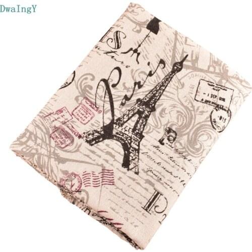 Tower Series Cotton Linen Fabric For Sewing DIY Quilting Sofa Curtain Bag Cushion Furniture Cover Hold pillow Material 50x150cm